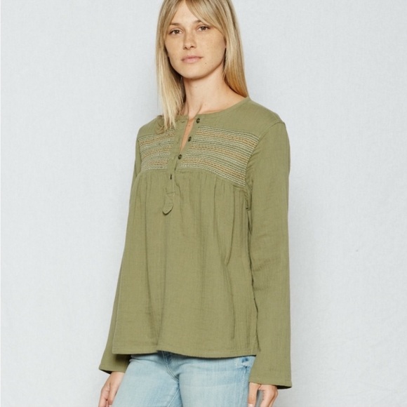 Current & Elliot size small oversized green Long Sleeve Top NWOT - Picture 1 of 11